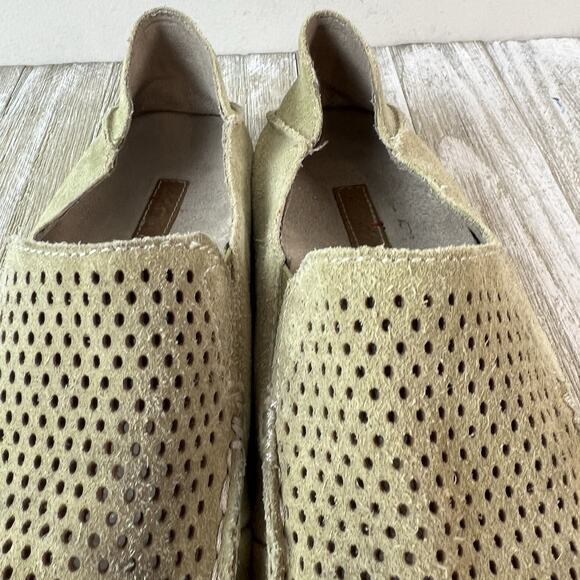 Olukai Nohea Shoes Perf Green Perforated Suede Slip-On Moc loafer Women's 8.5 - Picture 5 of 11